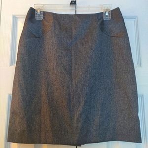 Women's Suit Skirt AK Anne Klein Stretch Silver Gray Size 4 EUC